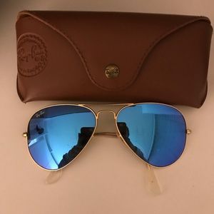 Blue RayBan Aviator sunglasses
